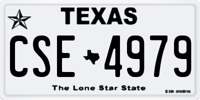 TX license plate CSE4979
