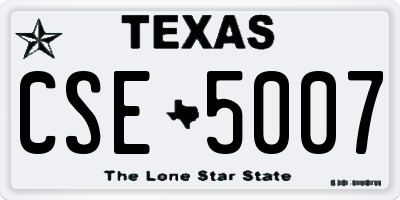 TX license plate CSE5007