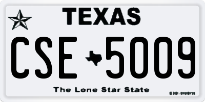 TX license plate CSE5009