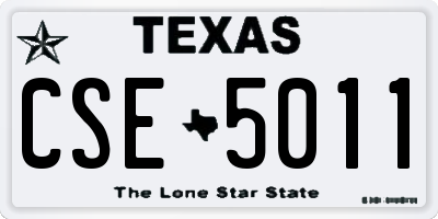 TX license plate CSE5011
