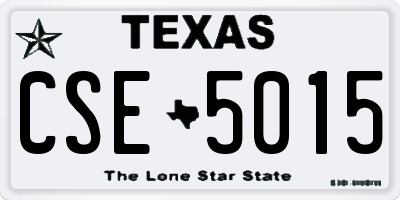 TX license plate CSE5015