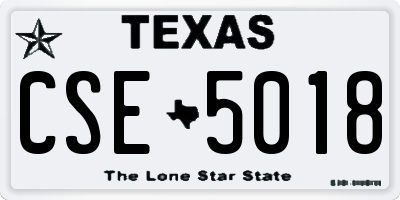 TX license plate CSE5018