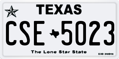 TX license plate CSE5023