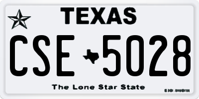 TX license plate CSE5028
