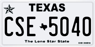 TX license plate CSE5040