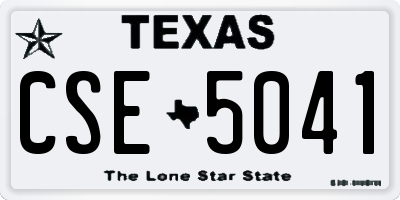 TX license plate CSE5041