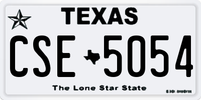 TX license plate CSE5054
