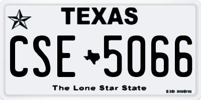 TX license plate CSE5066