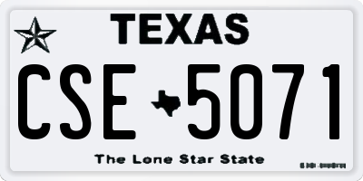 TX license plate CSE5071