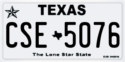 TX license plate CSE5076