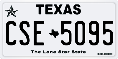 TX license plate CSE5095