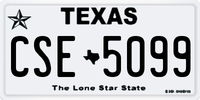 TX license plate CSE5099