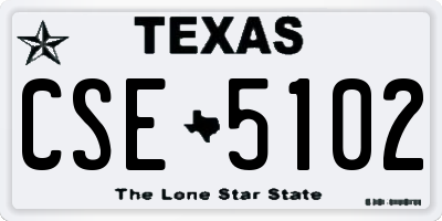 TX license plate CSE5102