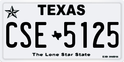TX license plate CSE5125