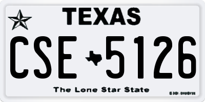 TX license plate CSE5126