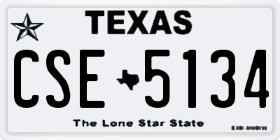 TX license plate CSE5134