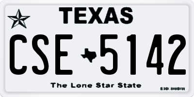 TX license plate CSE5142
