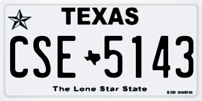 TX license plate CSE5143
