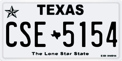 TX license plate CSE5154