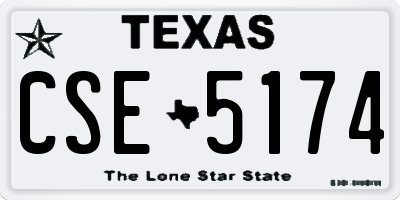 TX license plate CSE5174