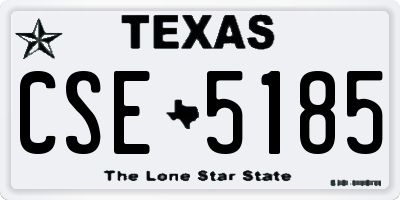 TX license plate CSE5185