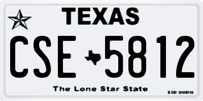 TX license plate CSE5812
