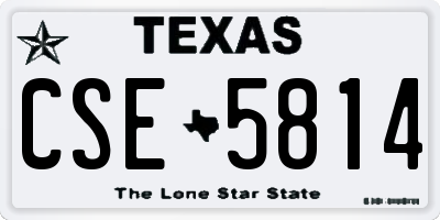 TX license plate CSE5814