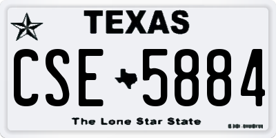 TX license plate CSE5884