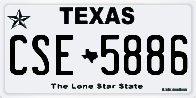 TX license plate CSE5886