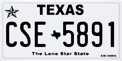TX license plate CSE5891
