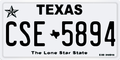 TX license plate CSE5894