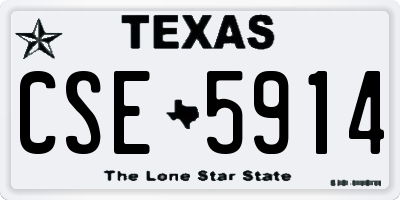 TX license plate CSE5914