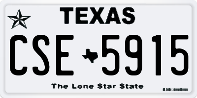 TX license plate CSE5915