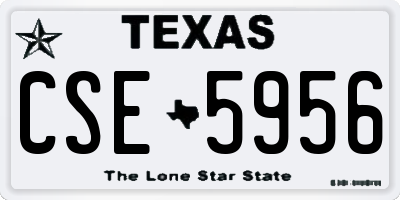 TX license plate CSE5956