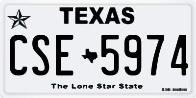 TX license plate CSE5974