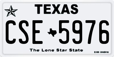 TX license plate CSE5976