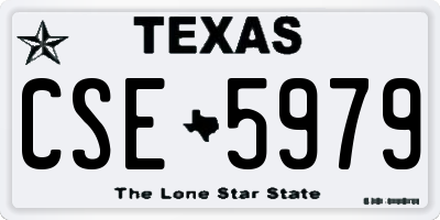 TX license plate CSE5979