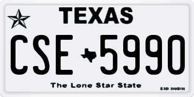 TX license plate CSE5990