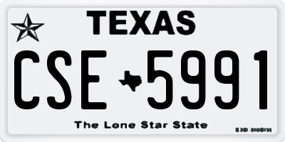 TX license plate CSE5991