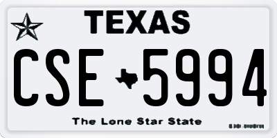 TX license plate CSE5994