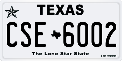 TX license plate CSE6002