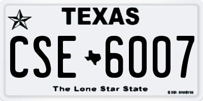 TX license plate CSE6007