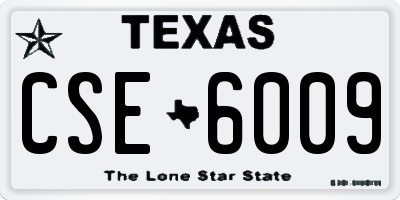 TX license plate CSE6009