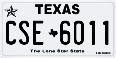 TX license plate CSE6011