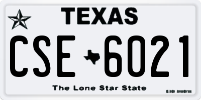 TX license plate CSE6021