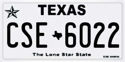TX license plate CSE6022