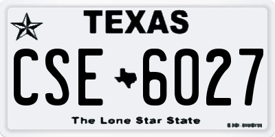 TX license plate CSE6027