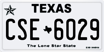 TX license plate CSE6029