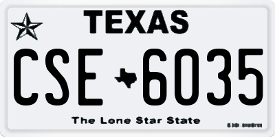 TX license plate CSE6035