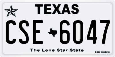 TX license plate CSE6047
